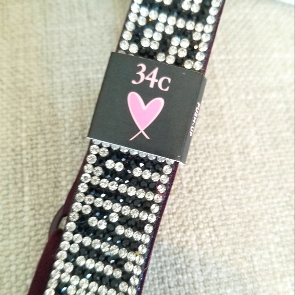 Victoria's Secret Very Sexy Rhinestone Crystal Shine Strap Plush Push-up Bra NWT - Picture 6 of 14